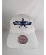 Mitchell &amp; Ness Adjustable Dallas Cowboy Hat Dad Hat White - $16.99