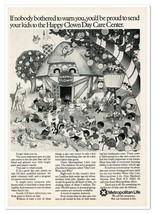 Metropolitan Life Insurance Happy Clown Day Care Center Vintage 1972 Mag... - $180.80 MXN