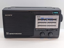  Works VINTAGE SONY TV SOUND AM/FM/TV/WEATHER 4 BAND RADIO ICF-34 - $19.99