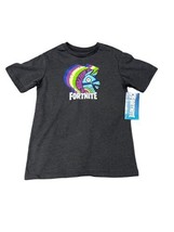 Boy&#39;s FORTNITE Logo Bash UNILLAMA T-Shirt, Gray, Size L (10/12) Brand New - $17.00