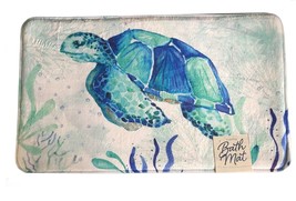 Memory Foam Bath Mat Sea Turtle 18x30&quot; Beach Summer Home Tropical Non-Skid - £39.48 GBP