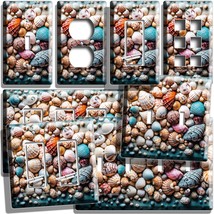 Colorful Seashells On Beach Sand Light Switch Outlet Wall Plates Oc EAN Art Decor - £9.61 GBP+