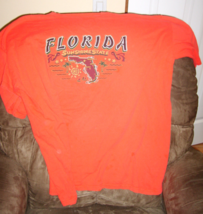 Florida short sleeved T-shirt - red - one size fits all - map - £3.81 GBP