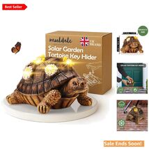 Solar Powered Turtle Garden Ornament with Hidden Key Holder and Lights - $55.39