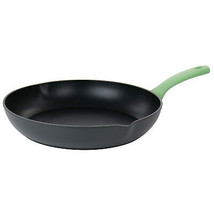 Oster Rigby 12 Inch Aluminum Nonstick Frying Pan in Green with Pouring S... - $51.70