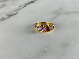 GOLD PLATED RING WITH MULTICOLOR CZ SIZE 6.5 - $23.54