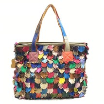  Handbag 2022 New Vintage Leather Women Bag Patchwork Flower Sheepskin Casual To - £96.93 GBP