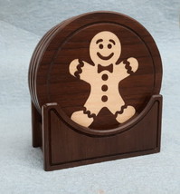 Holiday Drink Coaster Set -  The Gingerbread Man - £25.16 GBP
