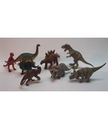Plastic TOY DINOSAUR Figure LOT T-REX  TRICERATOPS BRACHIOSAU​RUS VELOCI... - $310.45 MXN