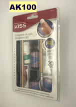 KISS COMPLETE ACRYLIC SCULPTURE KIT AK100 COMES WITH 20 NAILS - £14.34 GBP