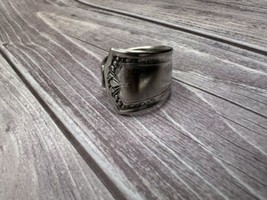 Vintage Silverplate Ornate Spoon Ring Size 10.5 #115 - $14.85