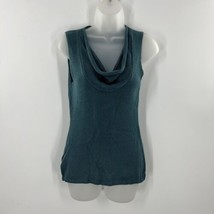 Promod Womens Teal Cowl Neck Knit Sleeveless Top Size Small - £18.12 GBP