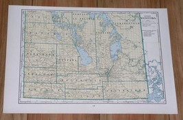 1939 Original Vintage Map Of Southern Manitoba / Canada - $22.93