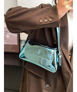 Fashion patent leather ladies baguette texture glossy underarm shoulder bag - £28.25 GBP