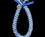 Royal Blue And Silver Braided 4 Ribbon Graduation Gift Lei Hand Made - £14.20 GBP