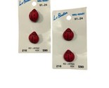 Le Bouton Buttons  Novelty Ladybug Red Lot of 4 on Cards - $11.55