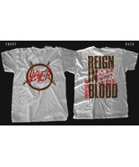 SLAYER - Reign in blood, White T-shirt Short Sleeve (sizes:S to 5XL) - £13.30 GBP