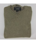 Abercrombie &amp; Fitch Men&#39;s XL 100% Cotton Muscle L/S V-Neck Solid Beige S... - $21.22