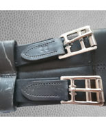 Black Leather Dressage Girth Roller Buckles Size 28 - £27.93 GBP