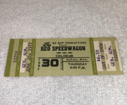 Reo Speedwagon 1977 Concert Ticket Jackson Mississippi Coliseum Kevin Cronin - £9.70 GBP