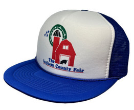 Vintage The Ingham County Fair MI Mesh Back Snapback Nissin Trucker Hat Cap - £15.50 GBP