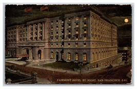 Fairmont Hotel Night View San Francisco California CA DB Postcard W12 - £3.06 GBP