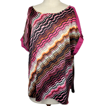 Fashion Bug Colorful Short Sleeve Blouse Size 0X  - $24.75