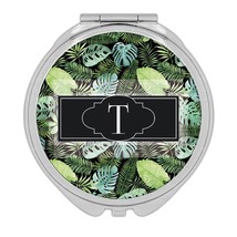 Personalized Botanical : Gift Compact Mirror Leaves Nature Name Initial ... - £10.40 GBP+