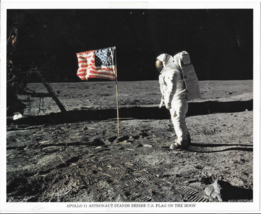 APOLLO 11 EVA Color 8&quot; x 10&quot; Original NASA Lithograph EDWIN &quot;BUZZ&quot; ALDRIN - $12.30 CAD