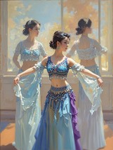 Art Giclee Printed Oil Painting Belly dance, girl ballet, ballroom dance #0017 - $8.59+