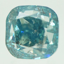 Cushion Shape Diamond Fancy Blue Color Loose SI2 Certified Enhanced 1.01 Carat - £533.81 GBP