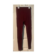 Shapermint Burgundy High-Waisted Compression Leggings Pants Size S - $409.97 MXN