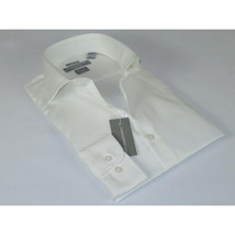 Men's Dress Shirt Christopher Lena 100% Cotton Wrinkle Free C507RSSR Ecru Slim image 2