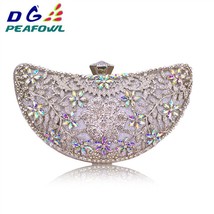  Clutches Moon Sequined Hollow Out Crystal Lady Shoulder Phone Wallet Case Weddi - £35.57 GBP