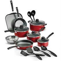 Tramontina Primaware 18 Piece Non-stick Cookware Set, Red - $81.70