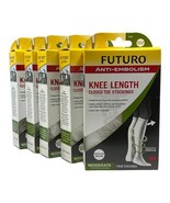 Futuro Stockings Unisex M Anti Embolism Knee Length Closed Toe White 710... - $19.31