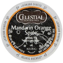 Celestial Seasonings Mandarin Orange Spice Herbal Tea 24 to 144 Kcup Pick Size  - £20.35 GBP+