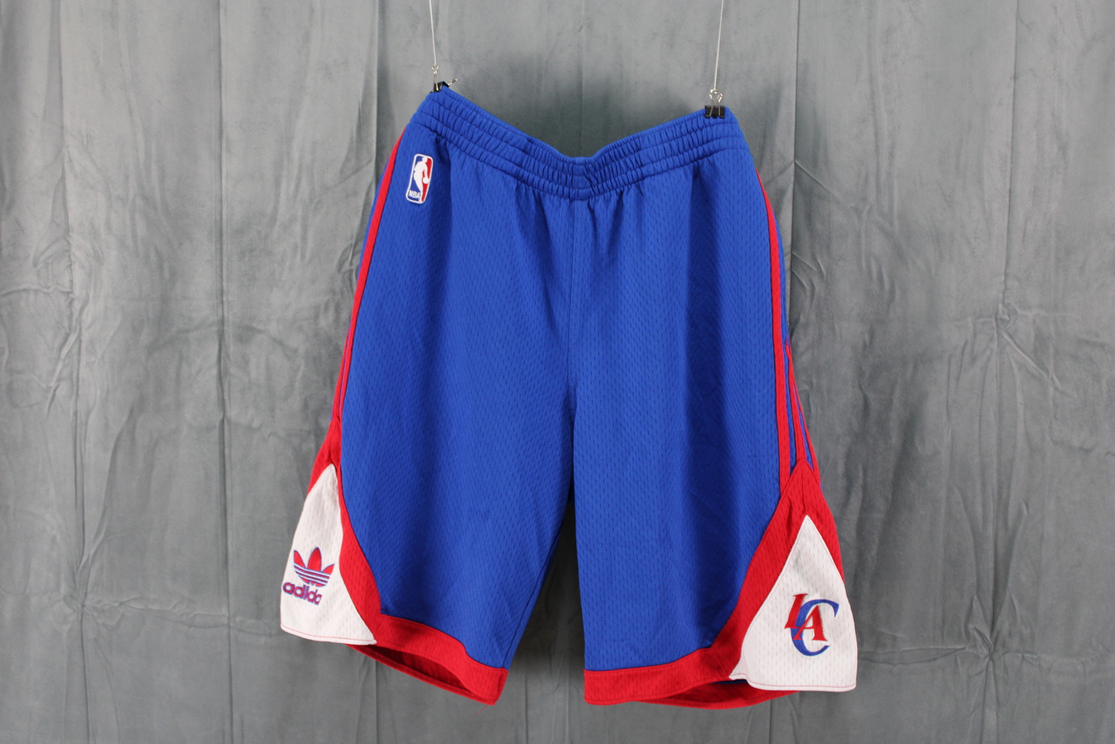 Los Angeles Clippers Shorts (Retro) - Crested Logos by Adidas - Men's XL - $55.00