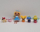 LALALOOPSY Doll Lot Of 6 Mini 3&quot; Paint Splatter Doll 1&quot; Tinies Dolls &amp; P... - £10.09 GBP