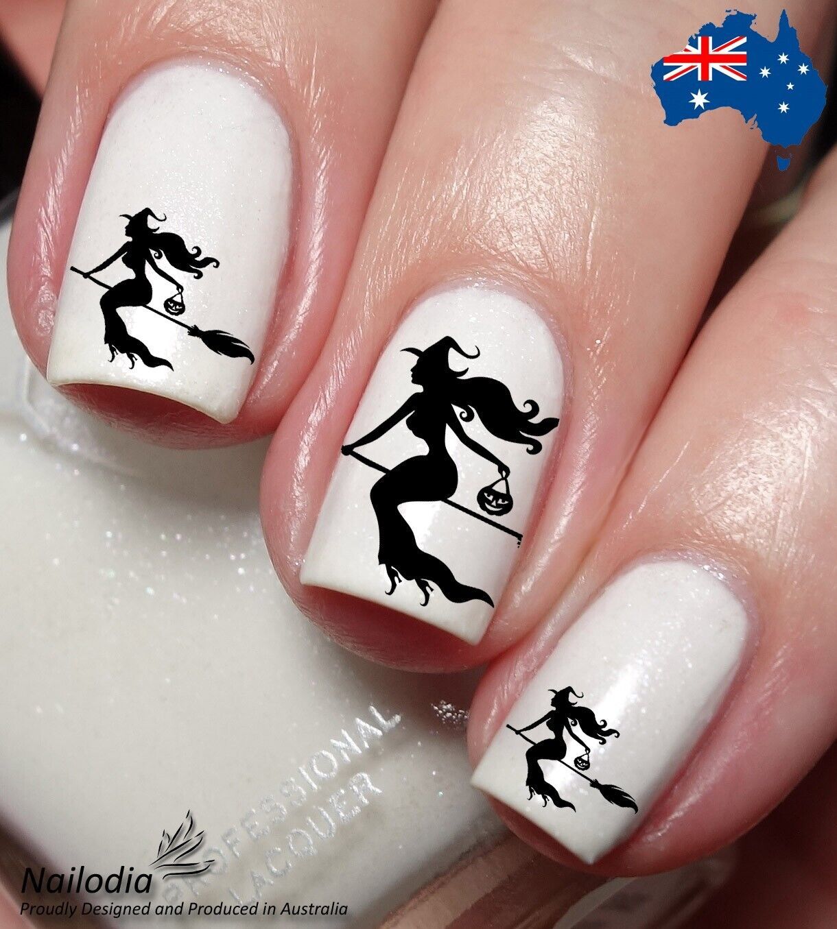 Halloween Witch Nail Art Decal Sticker Water Transfer Slider