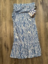 DVF for Target Women&#39;s A-Line Sea Twig Blue Midi Knit Skirt Size XXS NWT - $13.54