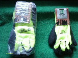4 pair HI-Vis Foam Latex Palm 23 Gauge Work Gloves E-Deputy Dog Extra Large #191 - £16.03 GBP