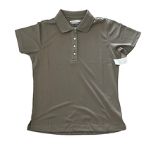 Pebble Beach Polo Golf Shirt Size Medium Performance Tan Check Pullover Womens - £15.56 GBP