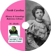 56 Old Books History &amp; Genealogy Of North Carolina Nc - £5.31 GBP