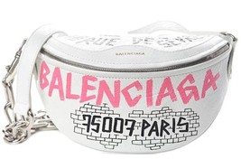 NEW AUTHENTIC Balenciaga Graffiti White paint souvenir chain waist bag - £748.59 GBP