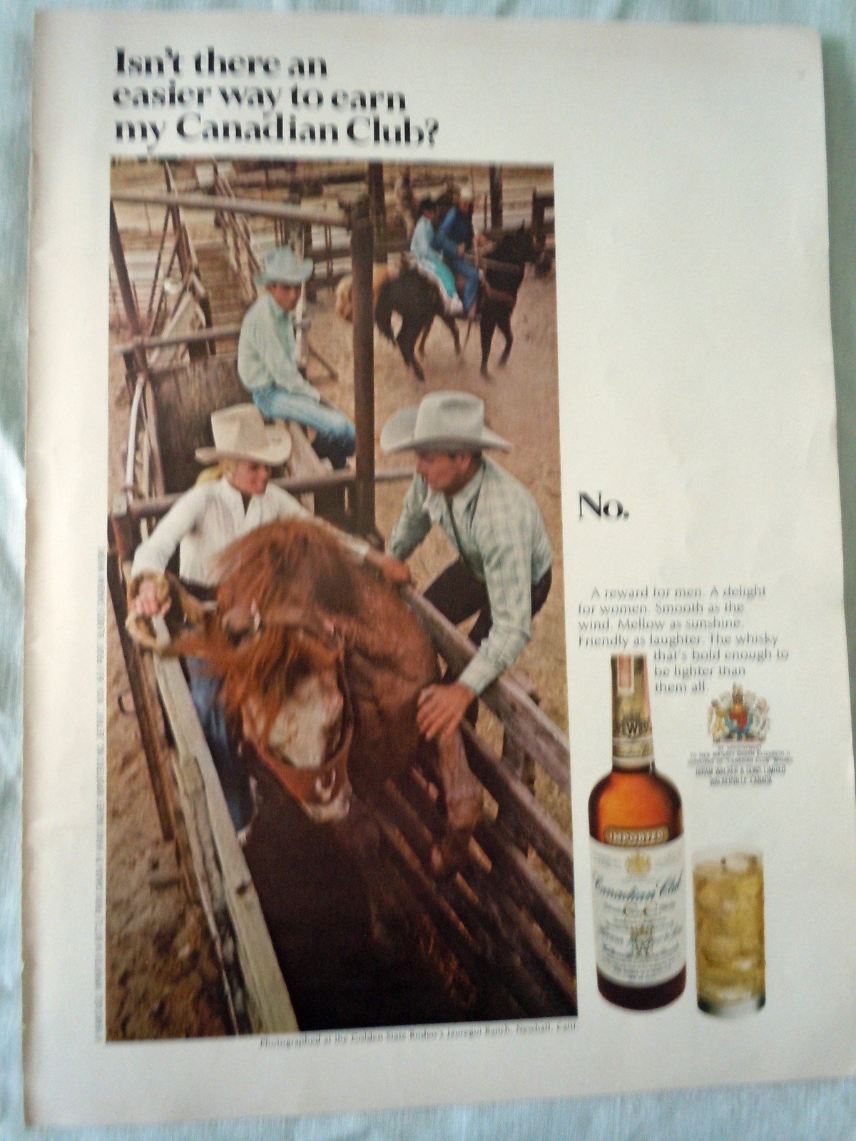 Canadian Club Magazine Advertising Print Ad Art 1969 - $3.99