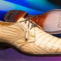 Lacio Genuine Caiman Crocodile Dress Derby's Shoes Laceup Orix image 8