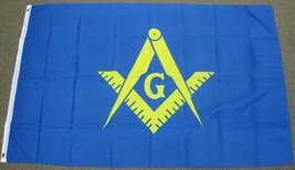 3x5 Masonic Yellow And Blue Flag Mason Free Masons F516 - £3.64 GBP