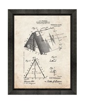 Portable Folding Chicken-coop Patent Print Old Look with Beveled Wood Frame - £20.25 GBP+