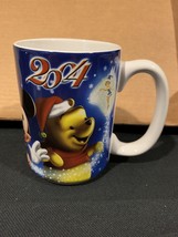 2004 Disney Store Original Christmas Coffee Cup Mug Mickey, Pooh, Snow W... - $17.99
